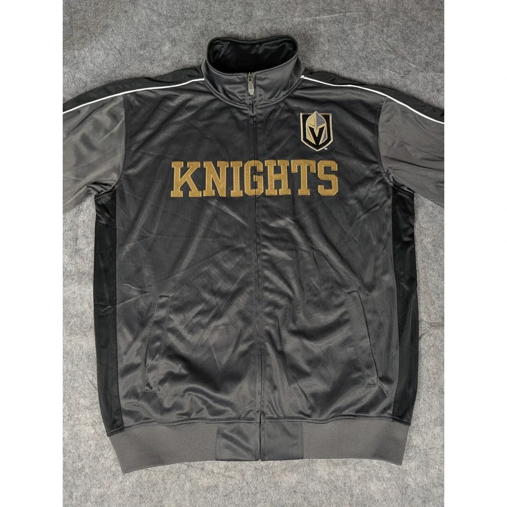 Majestic Black & Gold Knights Performance Jacket
